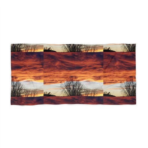 Sunset reflection beach towel - beach,