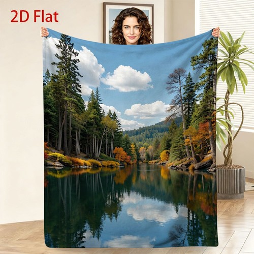 280gsm scenic lake - 280gsm, forest