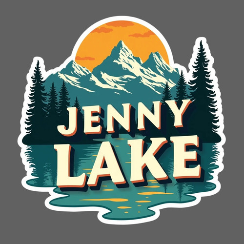 Jenny lake sticker vinyl decal - sticker,