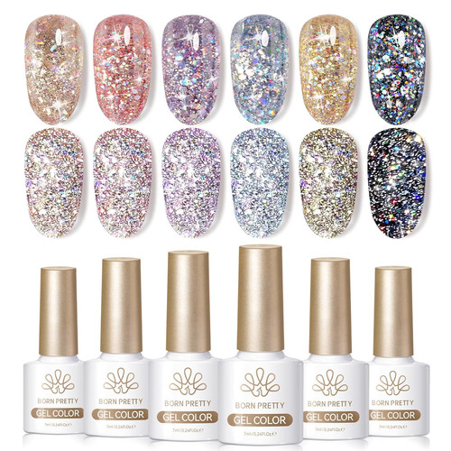 Reflective glitter gel - glitter, nail